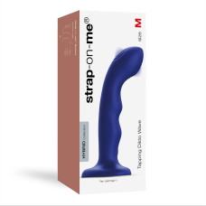 Насадка для страпона с двойной точечной пульсацией, синяя Strap-On-Me Tapping Dildo Wave Night Blue