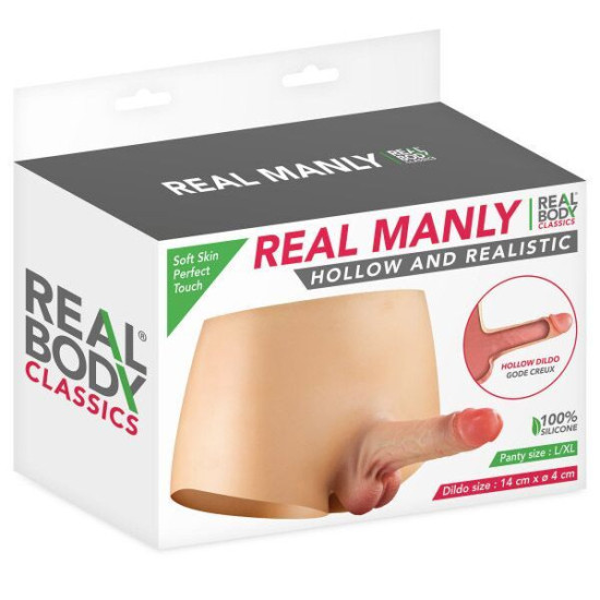 Страпон порожнистий і реалістичний Real Body Real Manly, L/X