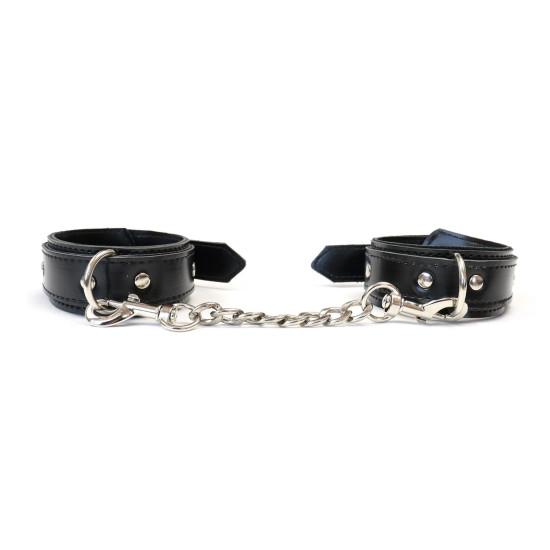 БДСМ наручники з екошкіри, чорні Art of Sex Handcuffs Emoji