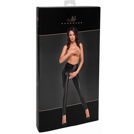 Леггинсы с мокрым эффектом, с открытым доступом Noir Handmade F304 Taboo Wetlook Leggings with Open Crotch and Bum, 3XL