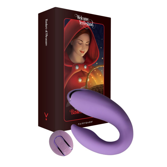 Вібратор для пар, зарядний кейс і пульт ДУ, фіолетовий FairyGasm PleasureBerry Violet