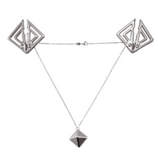 Регульовані затискачі для сосків з важкою підвіскою, сірі Lockink Adjustable Nipple Clamps with Heavy Pendant Grey