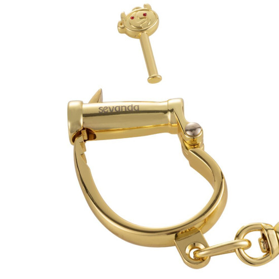 Металеві наручники для сексу, золотисті Lockink Love-Slave Handcuffs