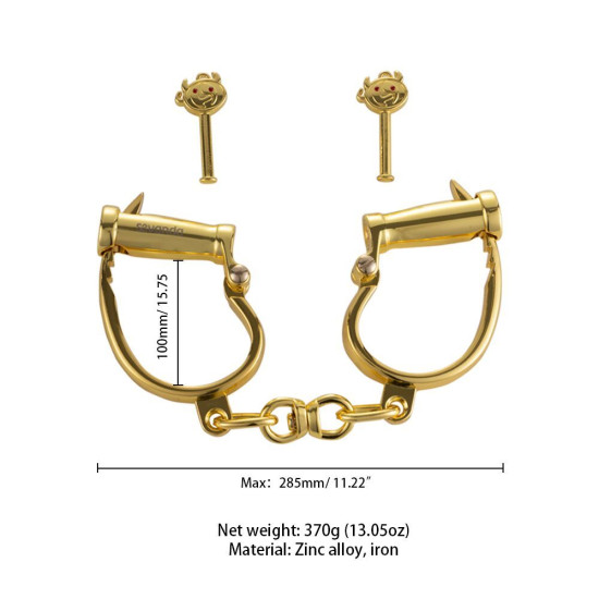 Металеві наручники для сексу, золотисті Lockink Love-Slave Handcuffs