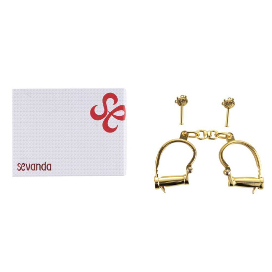 Металеві наручники для сексу, золотисті Lockink Love-Slave Handcuffs