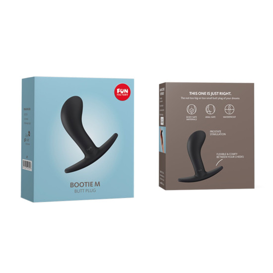Анальна пробка з тонким обмежувачем, діаметр 3,3 см, чорна Fun Factory Bootie M Black