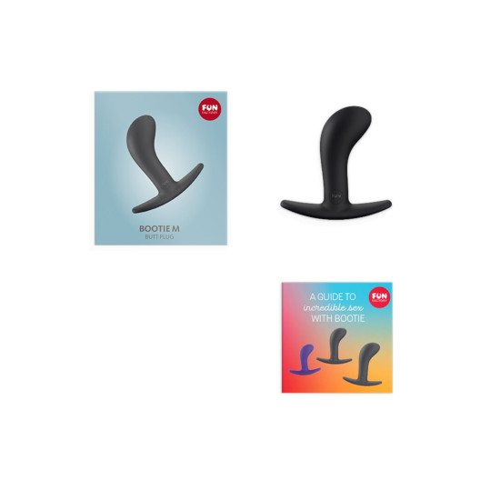 Анальна пробка з тонким обмежувачем, діаметр 3,3 см, чорна Fun Factory Bootie M Black