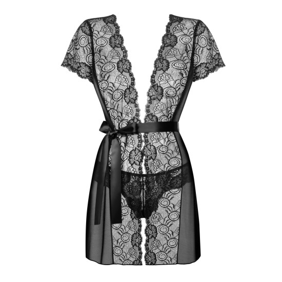 Пеньюар с трусиками Obsessive Alluria Peignoir & Thong, L/XL
