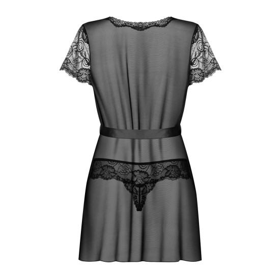 Пеньюар с трусиками Obsessive Alluria Peignoir & Thong, L/XL