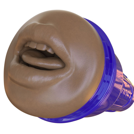 Мастурбатор-ротик з плаваючими кільцями Turbo Tech, темний Fleshlight Boost Blow Medium Dark Flesh