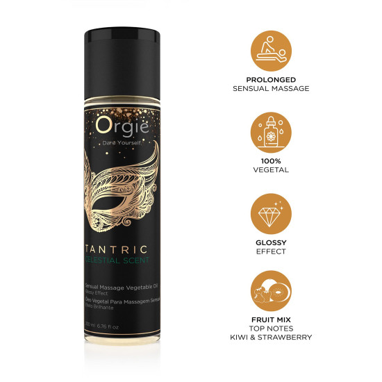 Увлажняющее массажное масло для тантрического массажа Orgie Tantric Celestial Scent, 200 ml