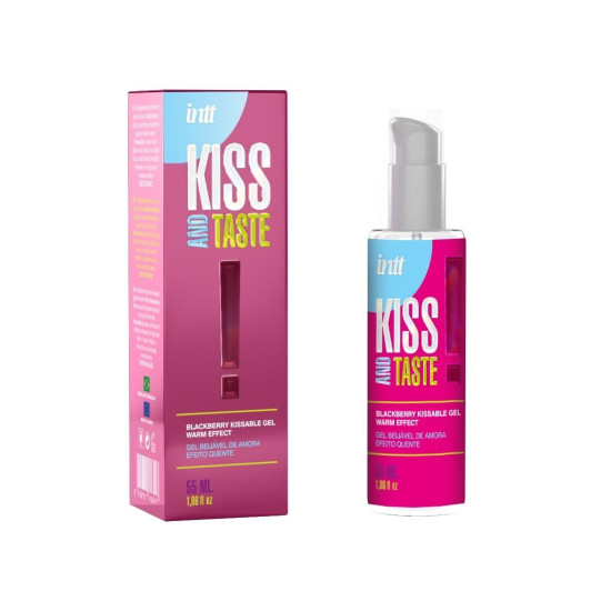 Масажний гель зі смаком ожини Intt Kiss And Taste!, 55 ml