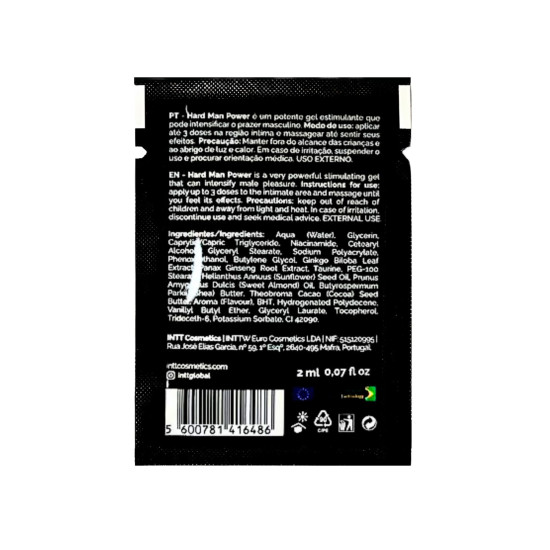 Пробник стимулирующего геля для пениса Intt Hard Man Power, 2 ml