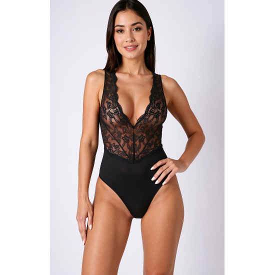 Сексуальное боди, черное Passion Evalie Body Black, L