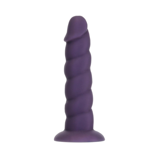 Фаллоимитатор, длина 18 см, вибропуля в подарок, фиолетовый Fantasy By Addiction Unicorn Dildo Purple, 7 inch