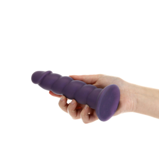 Фаллоимитатор, длина 18 см, вибропуля в подарок, фиолетовый Fantasy By Addiction Unicorn Dildo Purple, 7 inch