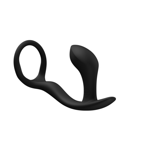 Анальна пробка з ерекційним кільцем, чорна Fun Factory Bootie Ring Black