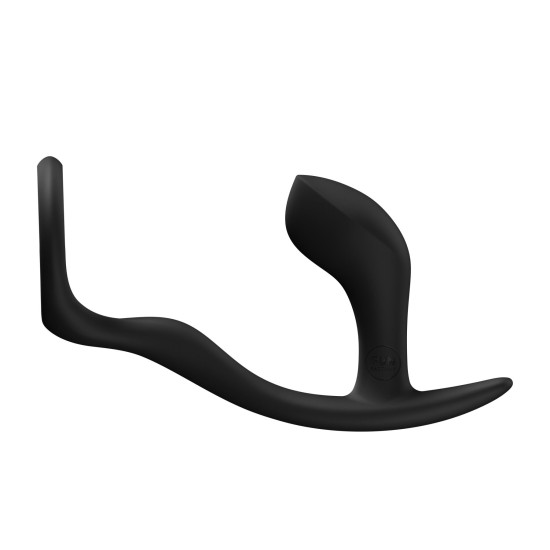 Анальна пробка з ерекційним кільцем, чорна Fun Factory Bootie Ring Black