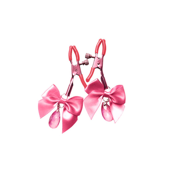 Затискачі для сосків з регулюванням, рожеві Art of Sex Flirty Bow