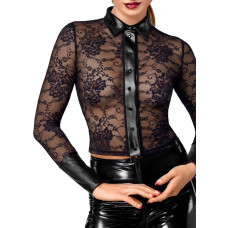 Мереживна блуза на ґудзиках Noir Handmade F377 Noirelle Lace Button-up Shirt, XL