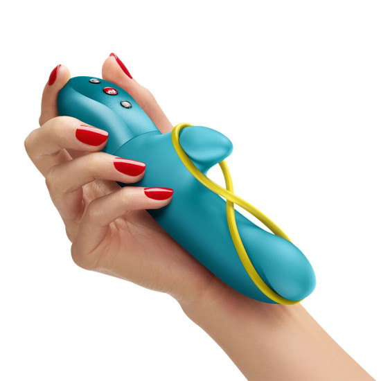 Мини вибратор-кролик со съемной стимулирующей лентой, бирюзовый Fun Factory Amorino Aquamarine