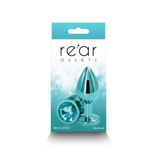 Анальная пробка, бирюзовая NS Novelties Rear Assets - Teal, M