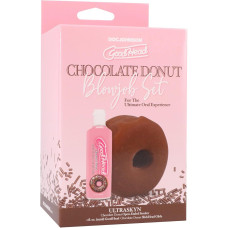 Набір для мінету, шоколадний пончик Doc Johnson GoodHead Chocolate Donut Blowjob Set