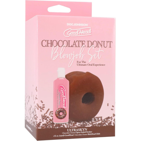 Набір для мінету, шоколадний пончик Doc Johnson GoodHead Chocolate Donut Blowjob Set