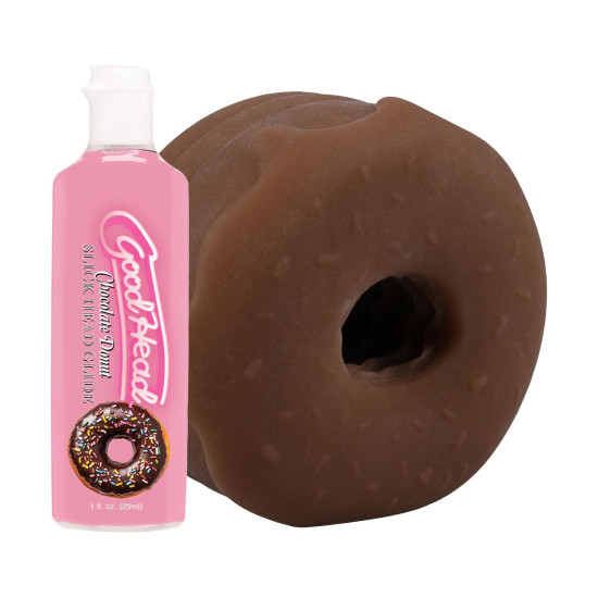 Набір для мінету, шоколадний пончик Doc Johnson GoodHead Chocolate Donut Blowjob Set
