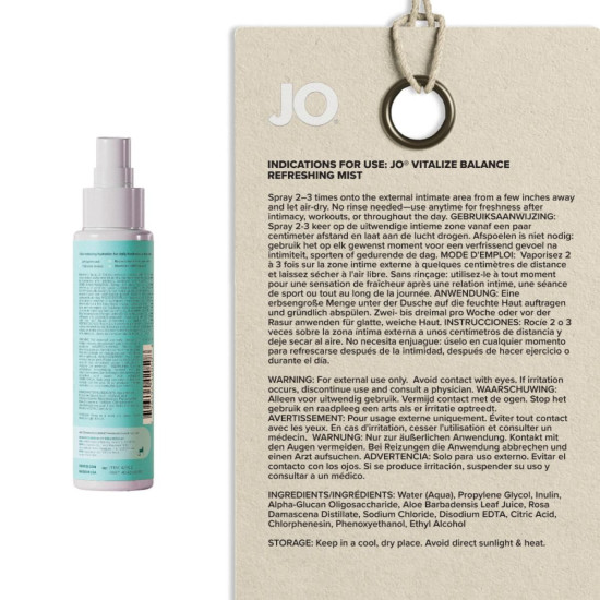 Освіжаючий інтимний спрей JO Vitalize Balance, 60 ml