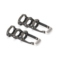 Шкіряна портупея для гомілкостопу зі шпорами, срібна Liebe Seele Leather High Heel Ankle Harness Silver