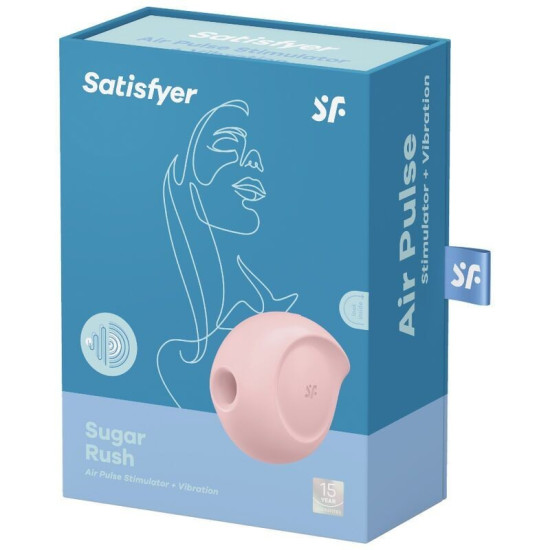 Вакуумный клиторальный стимулятор с вибрацией, розовый Satisfyer Sugar Rush Rose