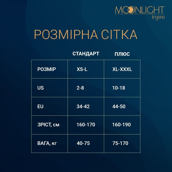 Moonlight Model 13 Black, XS-L - чорна еротична сукня з довгим рукавом (пом'ята упаковка!!!)