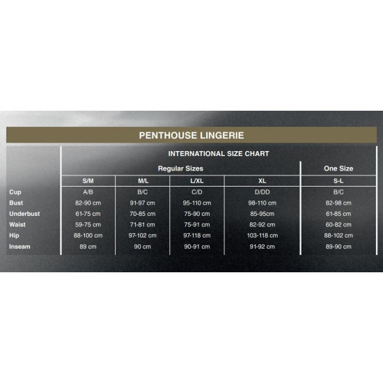 Комплект (сорочка в стиле 60-х и трусики с доступом), белый Penthouse Libido Boost White, S/M