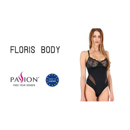 Боди черного цвета FLORIS BODY Passion Exclusive Black, L/XL