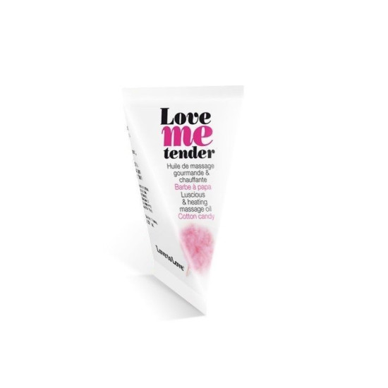 Розігріваюче масажне масло з ароматом солодкої вати Love To Love LOVE ME TENDER Cotton Candy, 10 ml