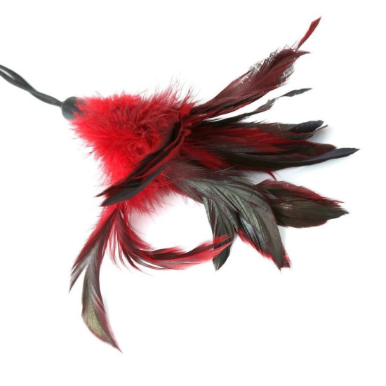 Метелочка-щекоталка, красная, на веревочной петле Sportsheets Pleasure Feather Red