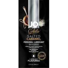 Пробник смазки со вкусом соленой карамели JO Gelato Salted Caramel, 10 ml