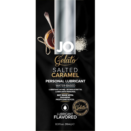 Пробник змазки зі смаком солоної карамелі JO Gelato Salted Caramel, 10 ml