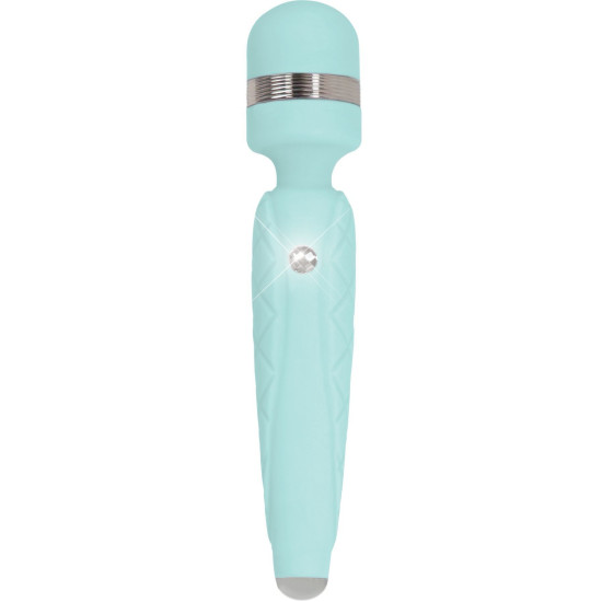 Розкішний вібромасажер у формі мікрофона з кристалом Swarovski, бірюзовий Pillow Talk Cheeky Teal