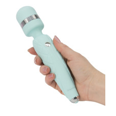 Розкішний вібромасажер у формі мікрофона з кристалом Swarovski, бірюзовий Pillow Talk Cheeky Teal