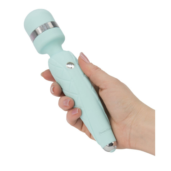 Розкішний вібромасажер у формі мікрофона з кристалом Swarovski, бірюзовий Pillow Talk Cheeky Teal