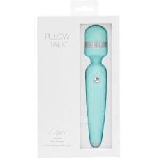 Розкішний вібромасажер у формі мікрофона з кристалом Swarovski, бірюзовий Pillow Talk Cheeky Teal