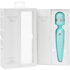 Розкішний вібромасажер у формі мікрофона з кристалом Swarovski, бірюзовий Pillow Talk Cheeky Teal