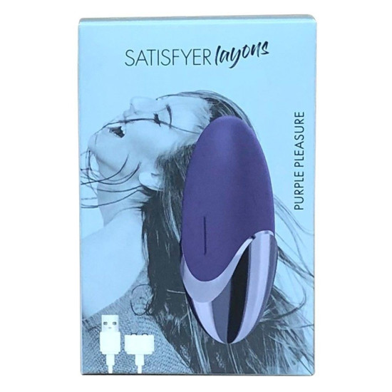 Вібратор фіолетового кольору потужний і водонепроникний Satisfyer Lay-On Purple Pleasure