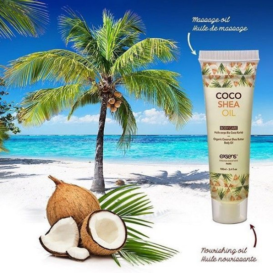 Органічна кокосова олія Каріте Ши для тіла Exsens Coco Shea Oil, 100 ml