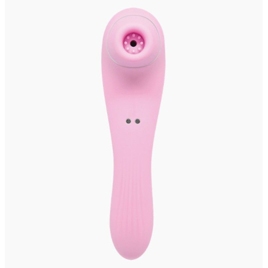 Вибратор и вакуумный клиторальный стимулятор 2 в 1, розовый Alive Midnight Quiver Pink