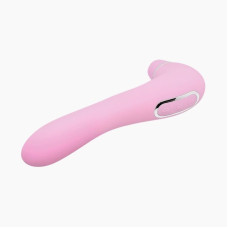 Вибратор и вакуумный клиторальный стимулятор 2 в 1, розовый Alive Midnight Quiver Pink
