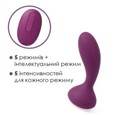 Массажер простаты и вибратор для точки G с дистанционным управлением, фиолетовый Svakom Julie Violet