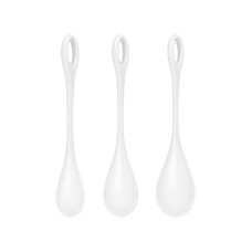 Набір йоні намистин, білий, діаметр 2-2,5-3 см, вага 22-46-74 г Satisfyer Yoni Power 1 White